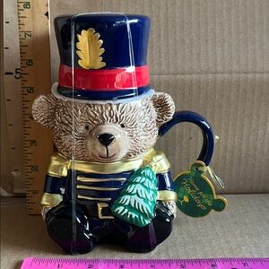 Nutcracker Bear Mug with Tree